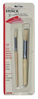 4 Pcs Wooden Stencil Brush Set - Natural Bristle