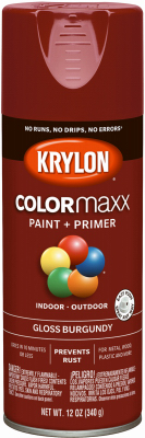 Krylon K05503007 COLORmaxx Spray Paint Gloss Banner Red 12 Ounce