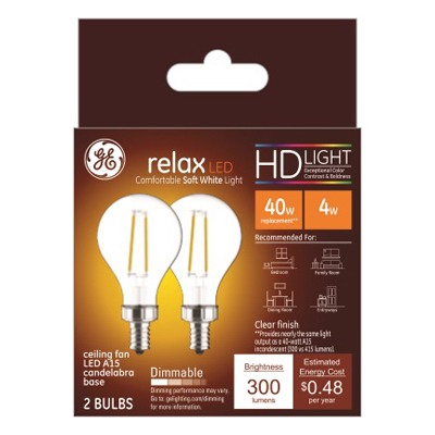 G E Led Ceiling Fan Light Bulbs A15