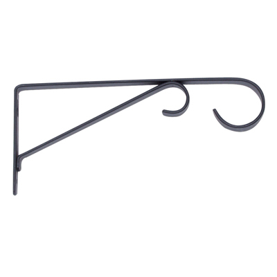 Green Thumb Plant Bracket, Hanging, Black Powder-Coated Steel, 9-In.