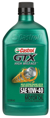 CASTROL 1 Quart 10W-40 High Mileage Motor Oil for Extended Engine Life and  Improved Fuel Economy