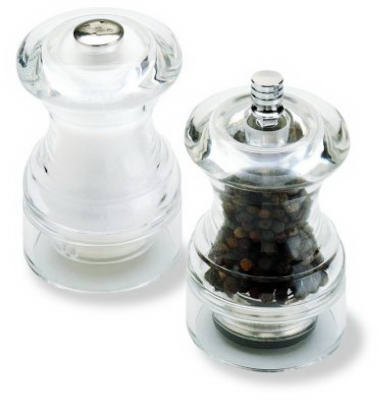 Olde Thompson 6 Caffe Wood Pepper Mill and Salt Shaker Set