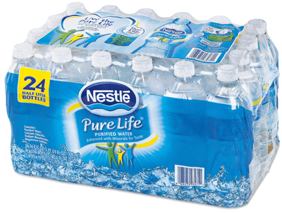 Pure Life Purified Water, 16.9 fl oz. Plastic Bottled Water, 24/Carton (110109)