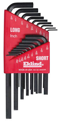 18-Piece EKLIND TOOL 10018 Comb Hex-L Key Set 