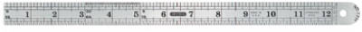 Precision Ruler, Flexible Stainless Steel, 12-In.