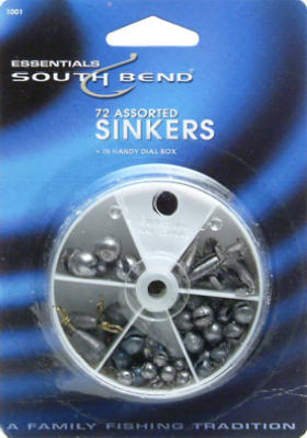 TRUE VALUE COMPANY (ORDERS) Fishing Sinker Set, Dial Box, 72-Pk