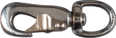 True Value Snap Hook, Round Swivel Eye, Nickel, 3/4 x 3-9/16-In