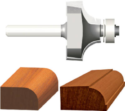 3/8 x 1/2-Inch Cove & Fillet 2-Flute Router Bit