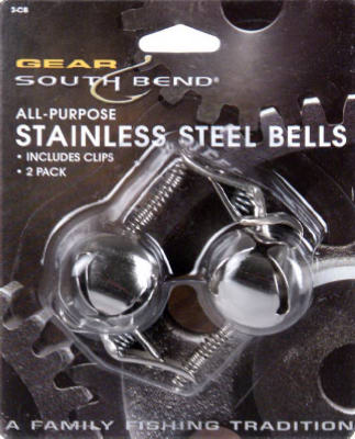 Fishing Bells, Round, Stainless Steel, 2-Pk.