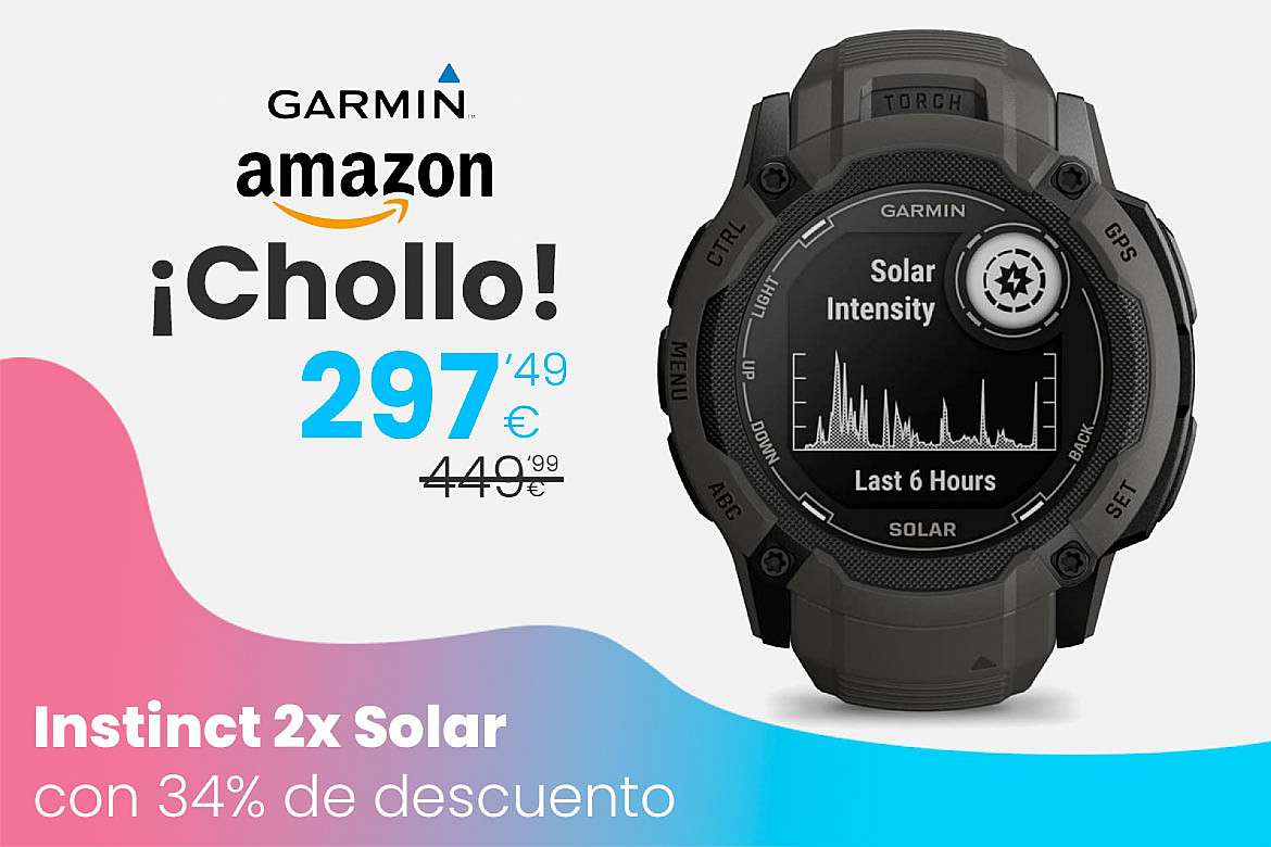Obtén un 34% de descuento en el Garmin Instinct 2X Solar