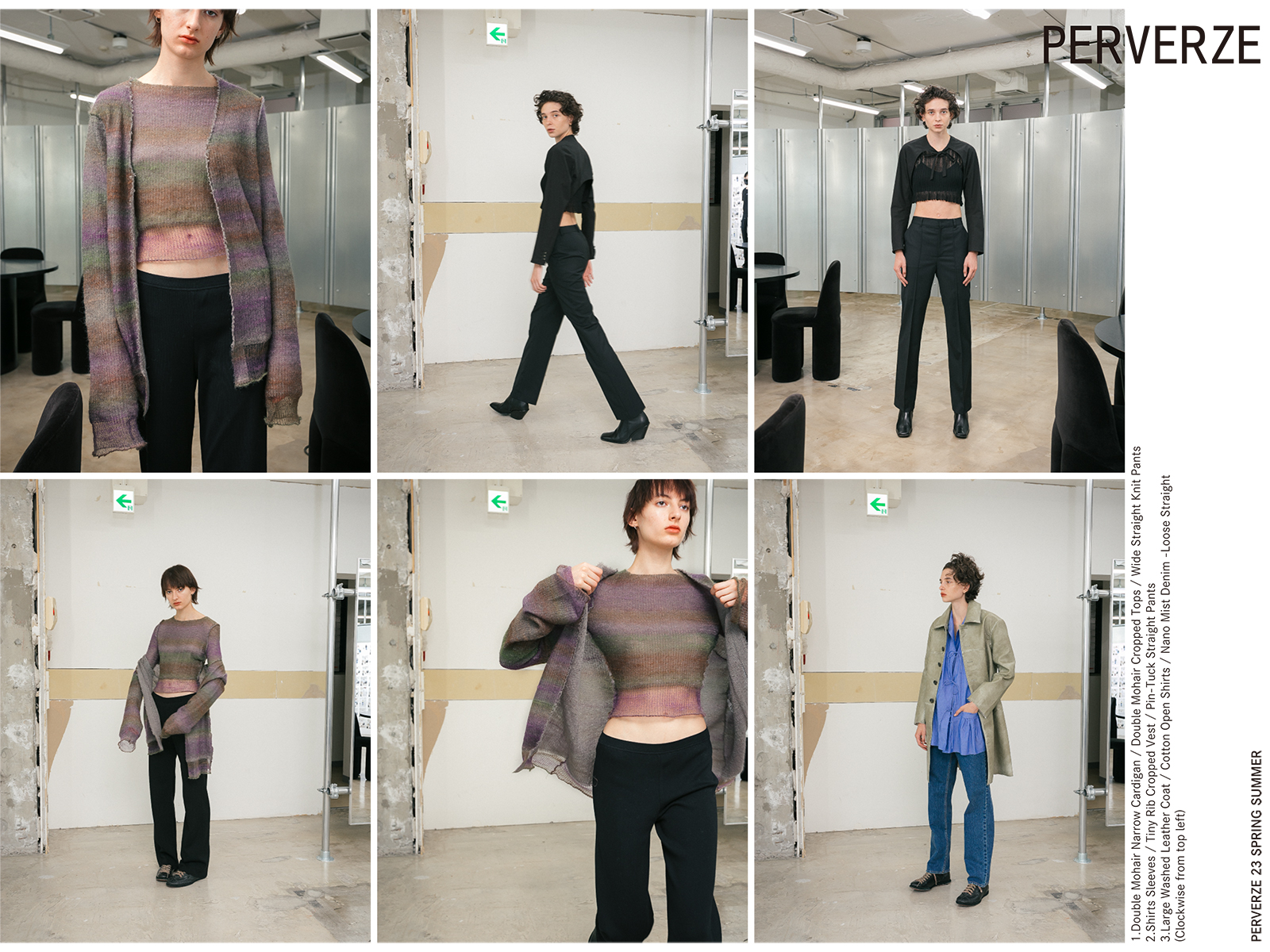 PERVERZE Double Mohair Cropped Tops 23ssレディース - ニット/セーター