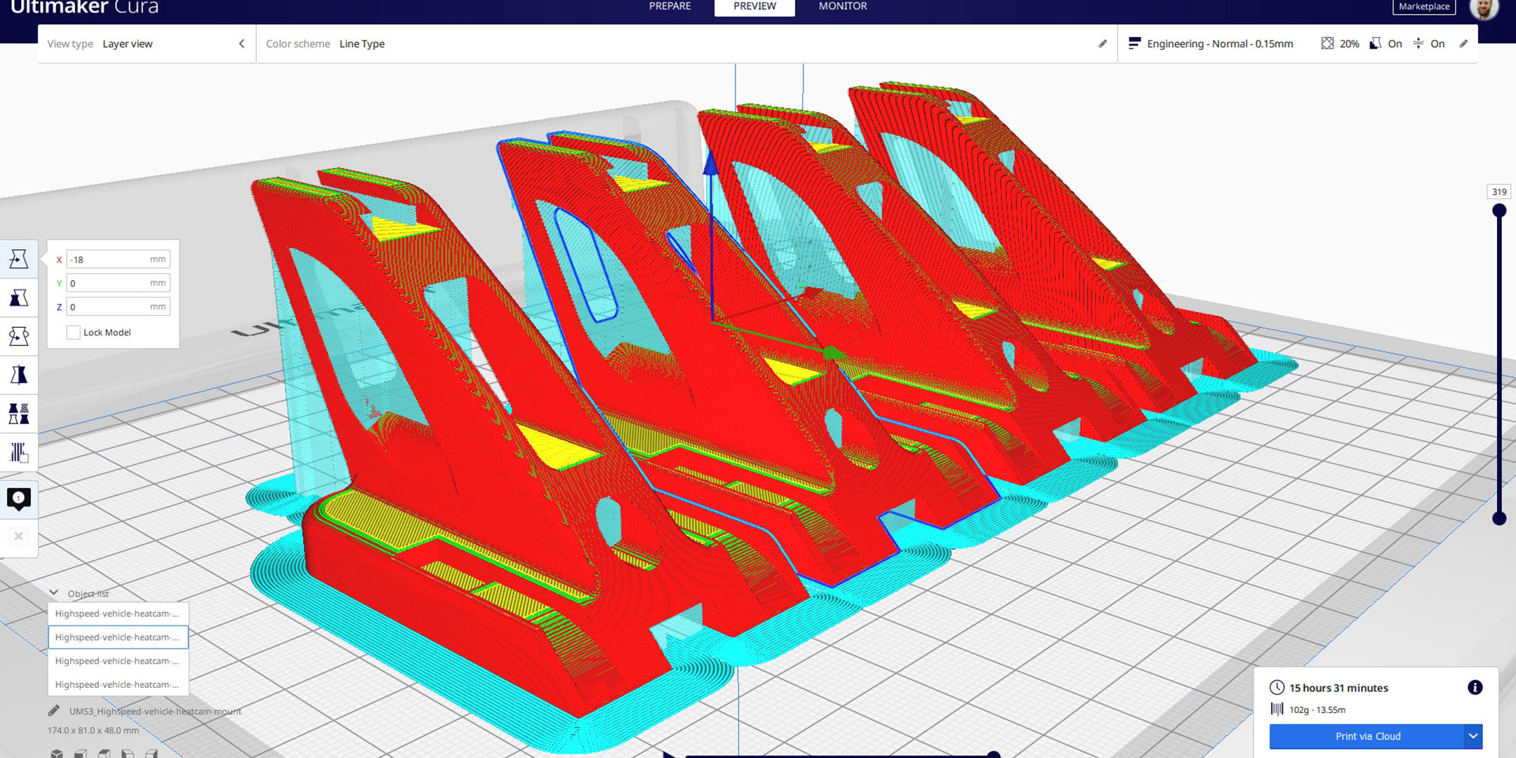 cura-4.6 transparent support layer