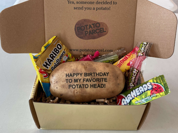 Introducing Potato Parcel - the service that lets you put your image and message on a potato!