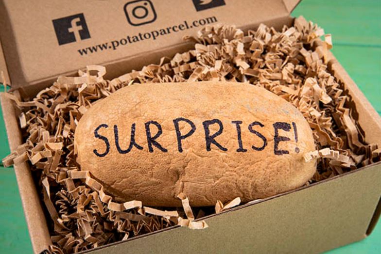 potato parcel: a hit with the sharks