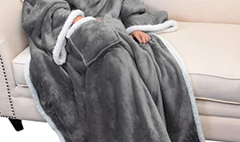 Looking for a cozy blanket to keep you warm this winter? Check out The Comfy, the unique blanket that doubles as a wearable!