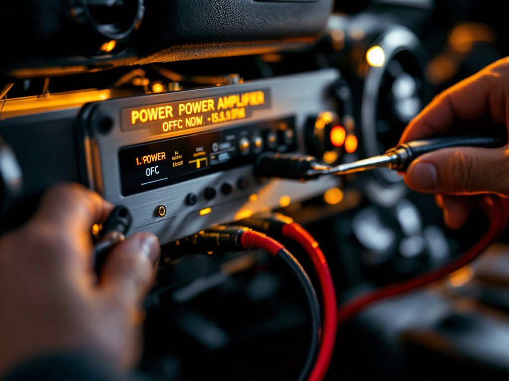 Car amplifier power cable connections