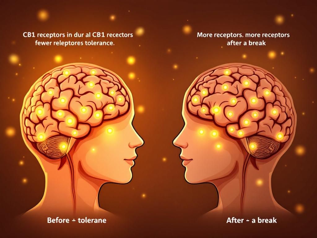 Brain CB1 receptors during cannabis tolerance