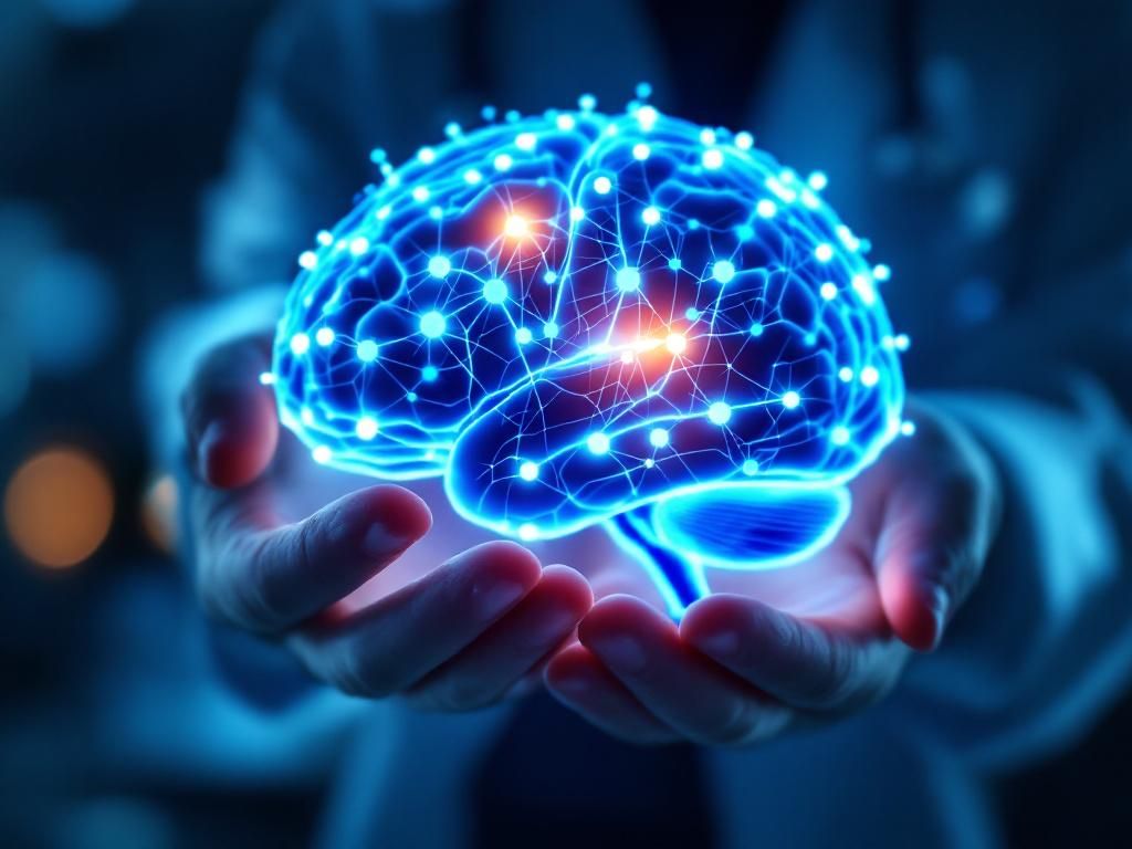 Brain showing endocannabinoid system receptors