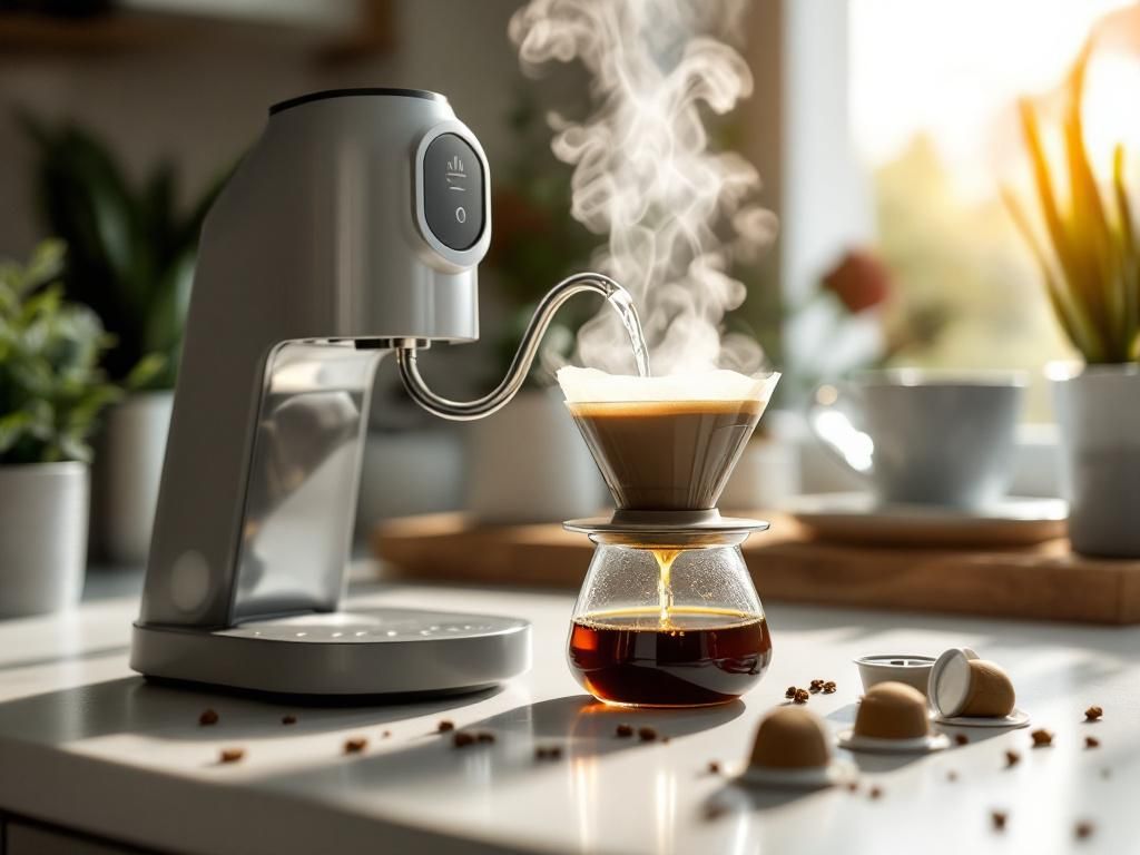 Professional coffee brewing with cannabis pods
