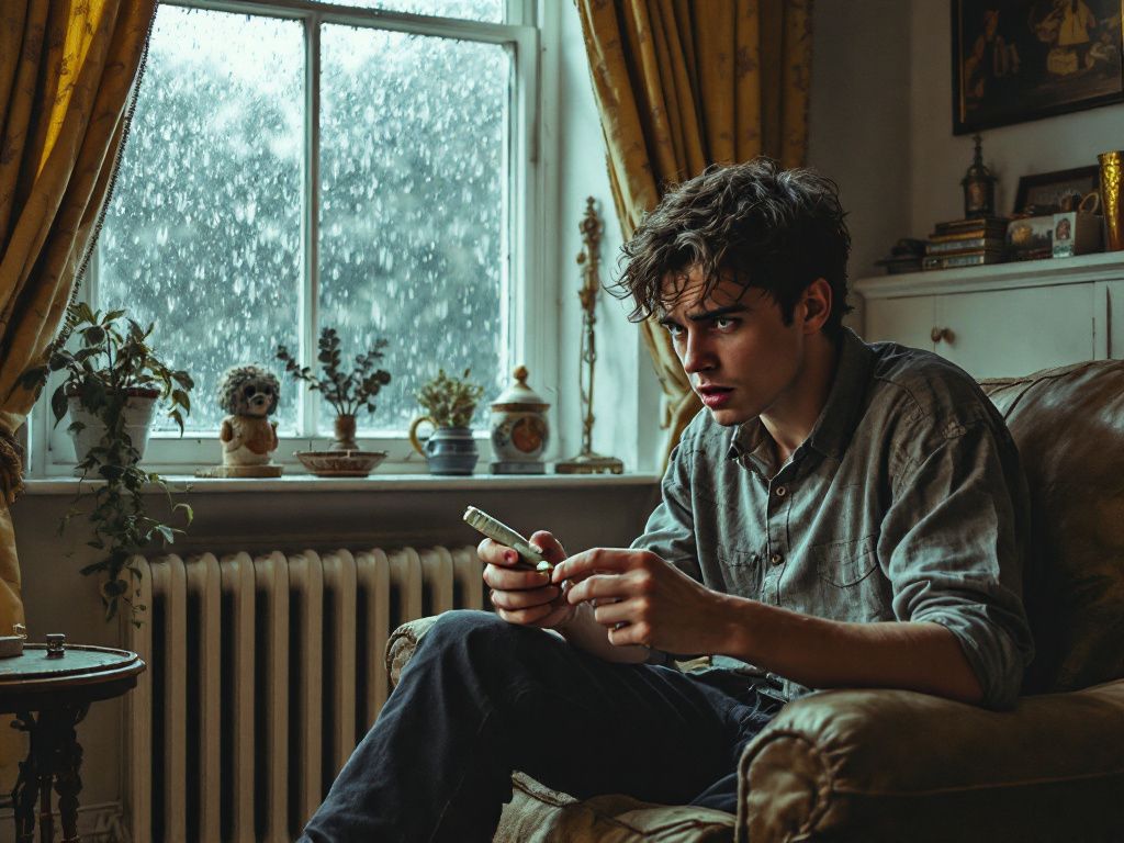 British cannabis user experiencing relatable panic moment