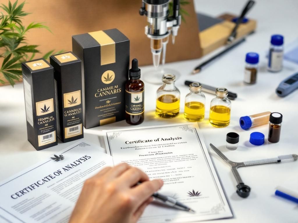 Premium cannabis product quality testing setup