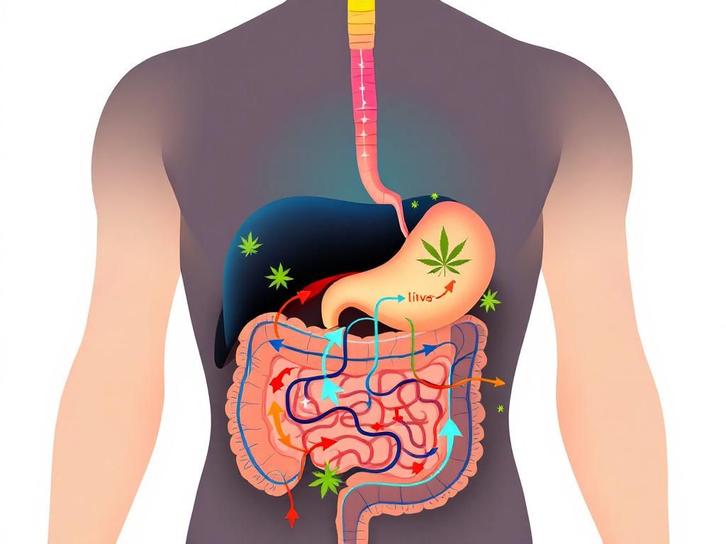 Cannabis absorption pathways in human body