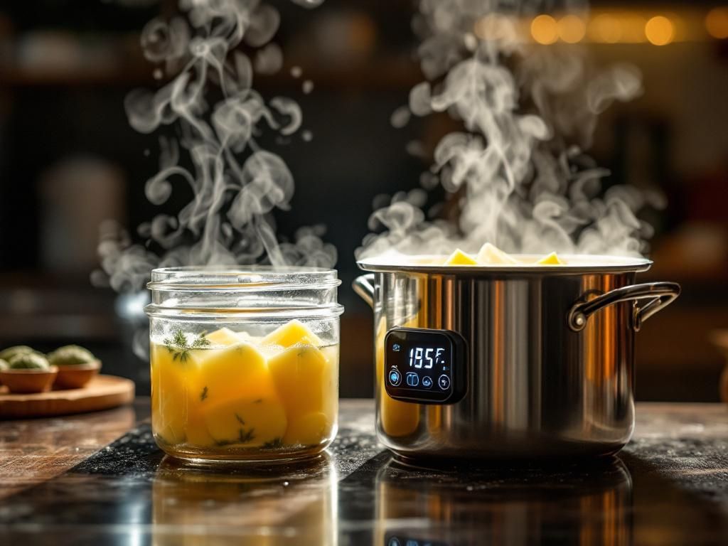 Cannabis butter infusion temperature control
