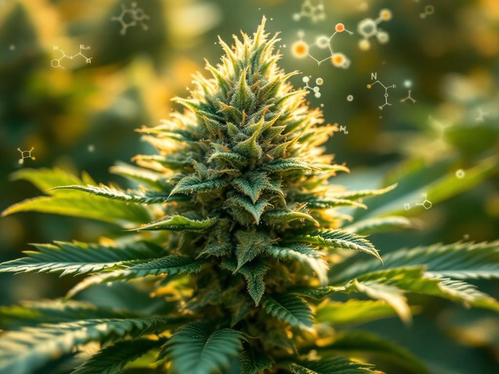 Cannabis plant compounds and molecular structures