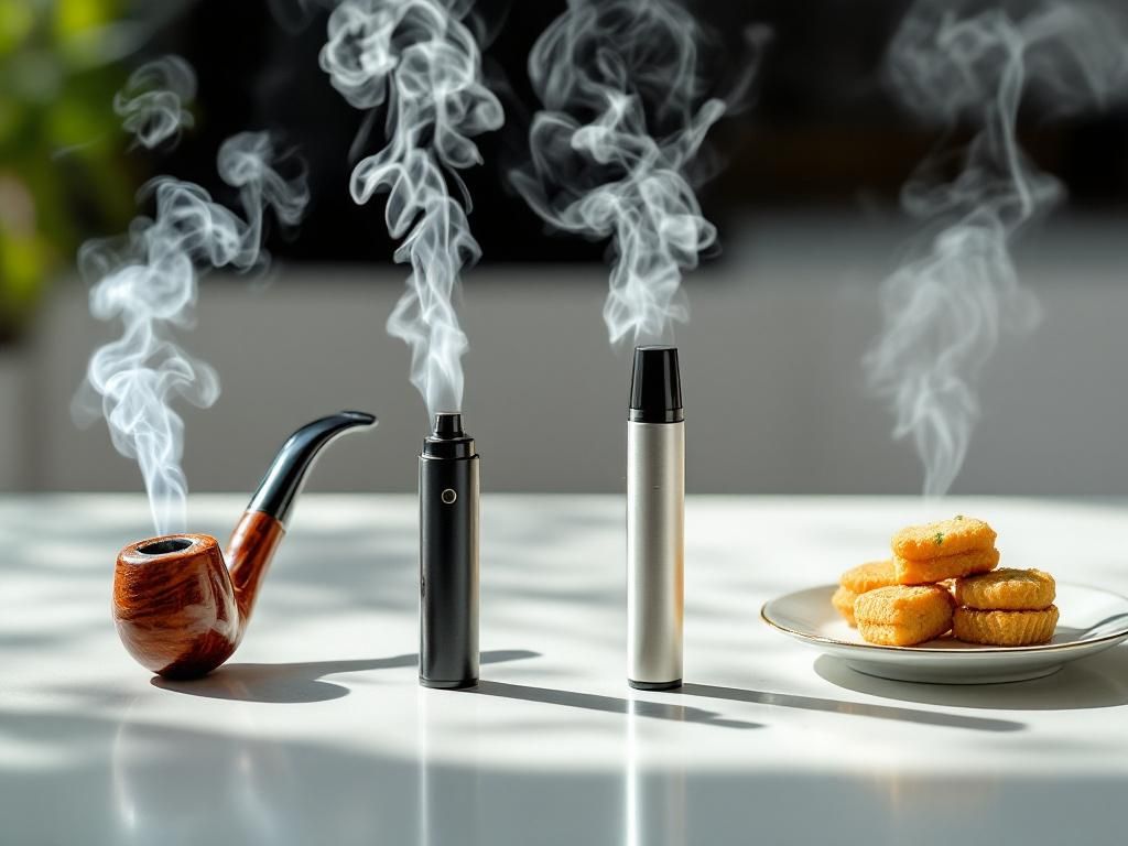 Different cannabis consumption methods showing discretion levels