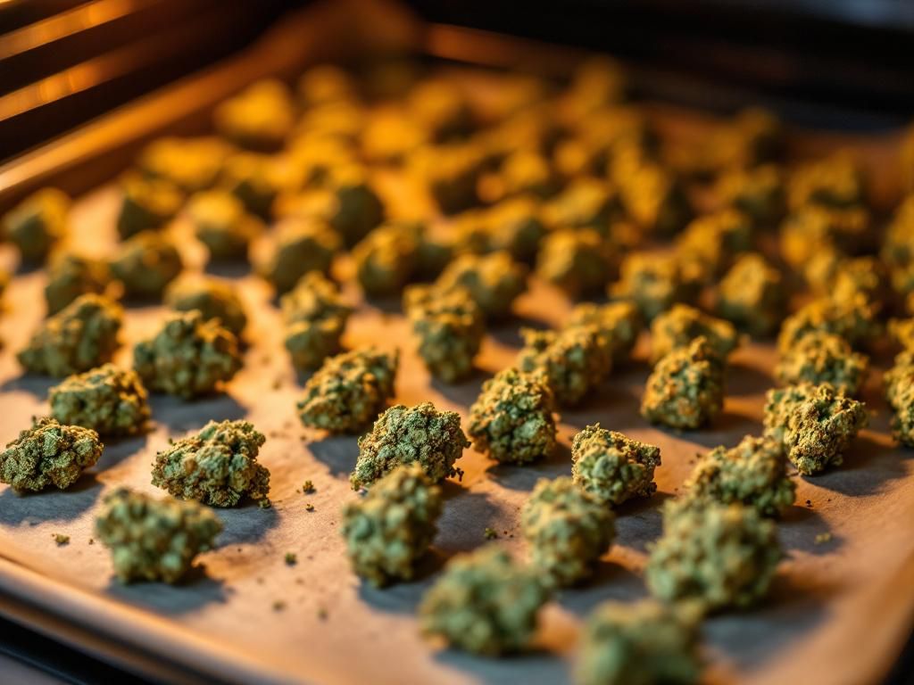 Cannabis decarboxylation process in oven