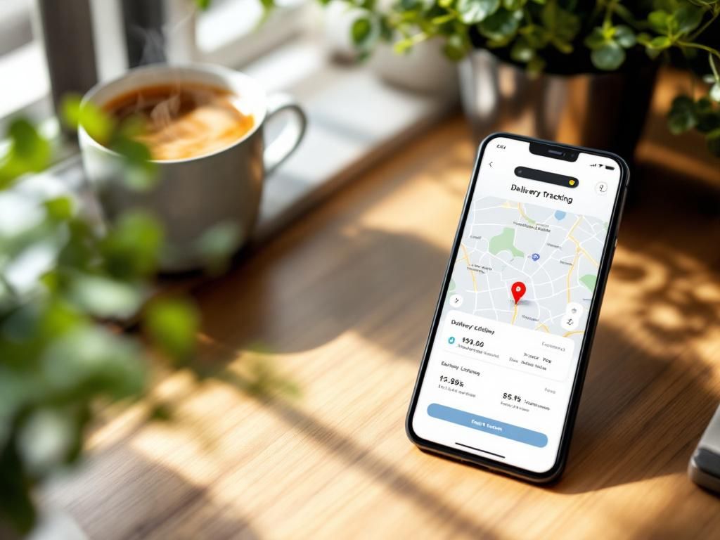 Real-time delivery tracking on mobile device