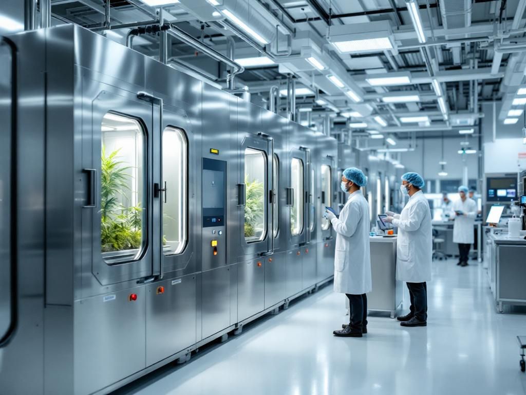 Professional cannabis extraction laboratory setup