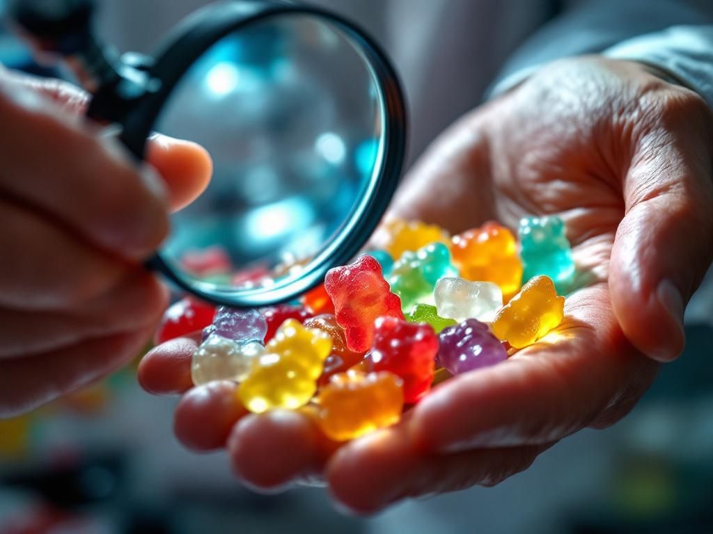 Close examination of cannabis gummy edibles
