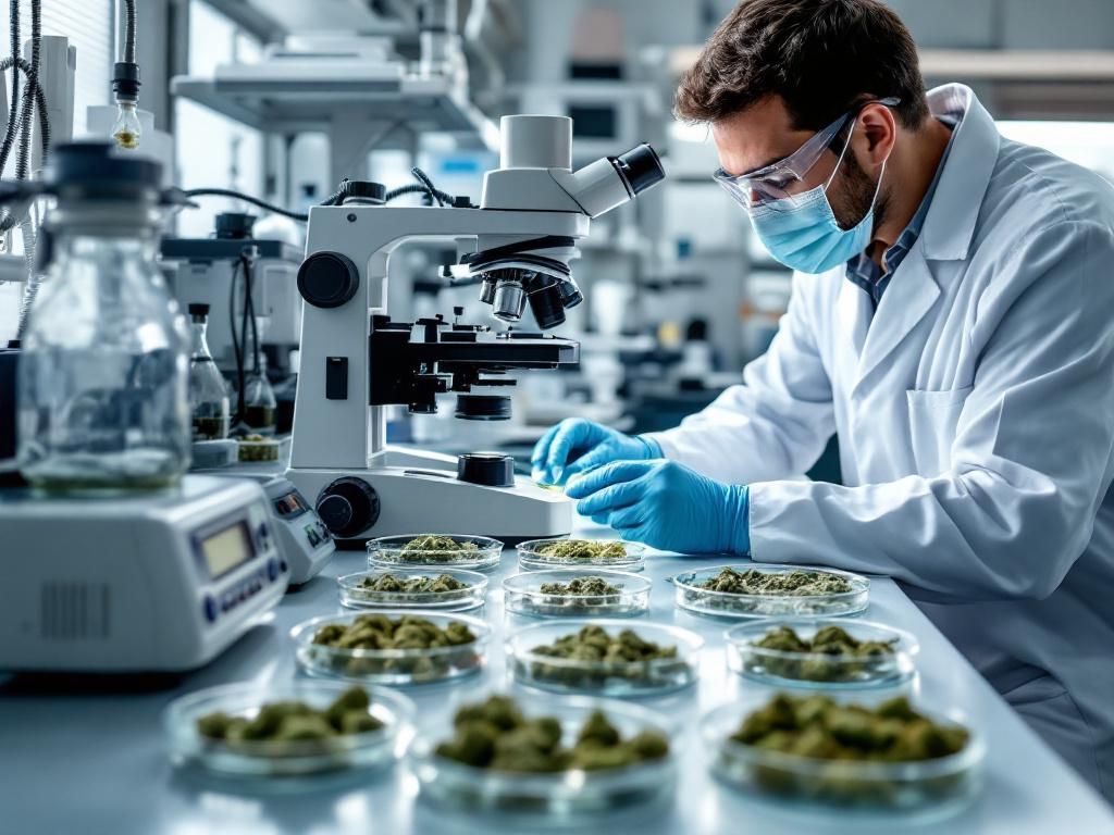 Laboratory testing of cannabis samples for quality assurance