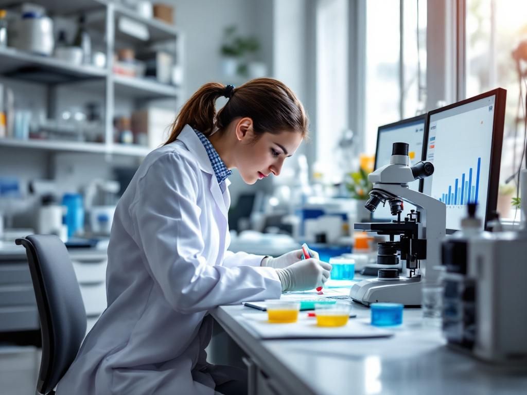 Scientist conducting quality control testing