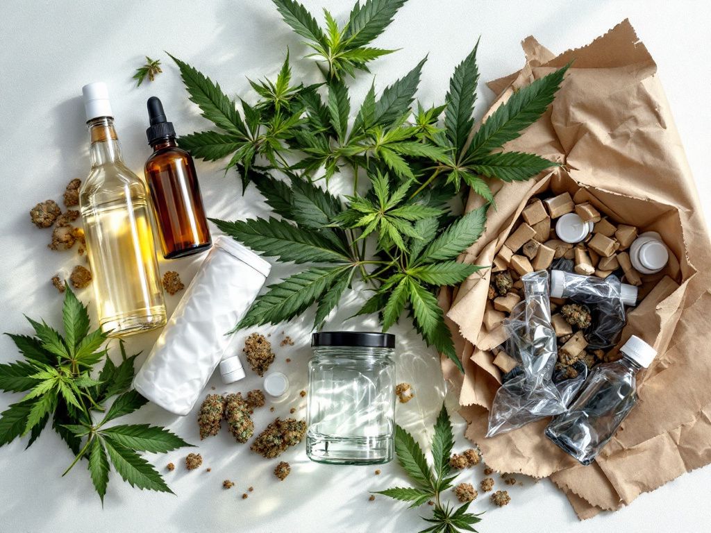 Sorted cannabis packaging for recycling