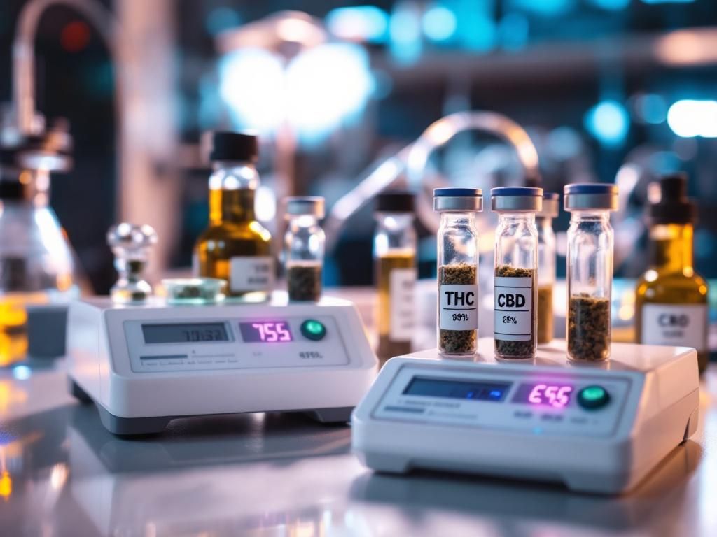 Cannabis potency testing and THC CBD levels