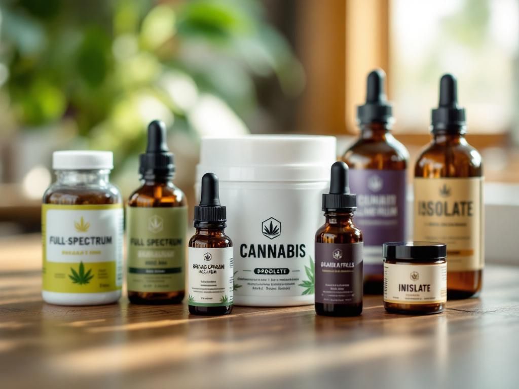 Different types of cannabis products displayed
