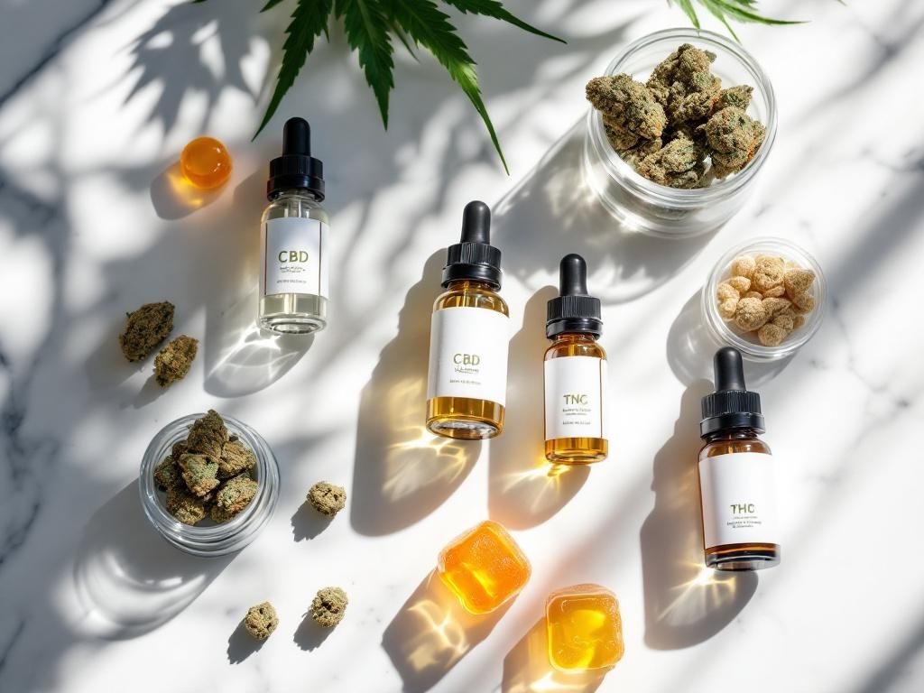 Various cannabis products for menopause symptoms