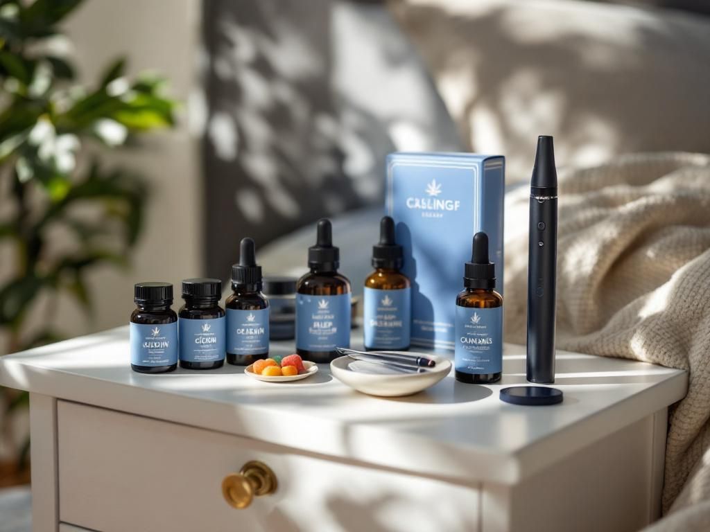 Cannabis sleep products and dosing setup