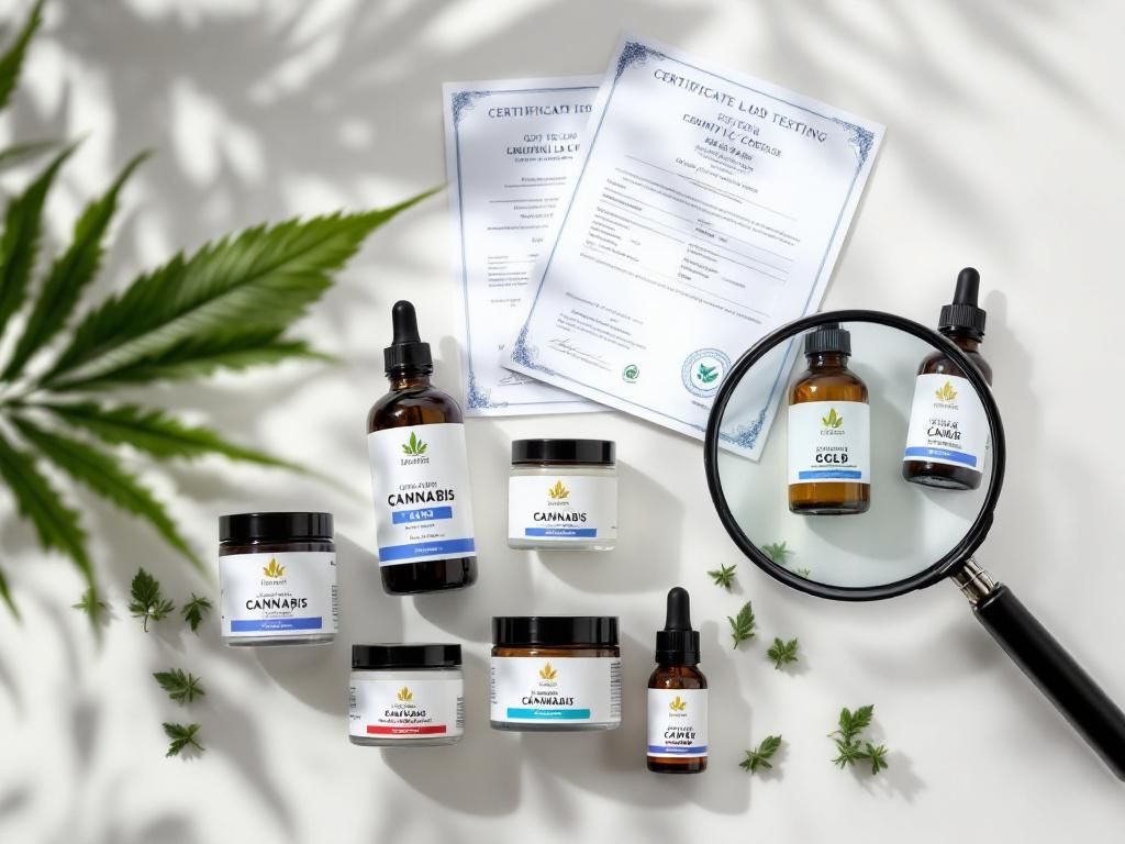 Various cannabis topical creams with quality certificates