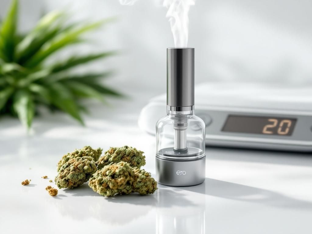 Cannabis vaporizer with zero calorie display