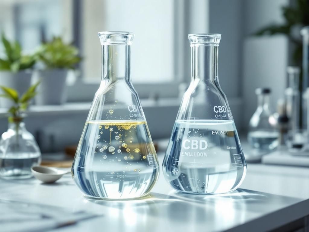 Traditional versus nano CBD water solubility comparison