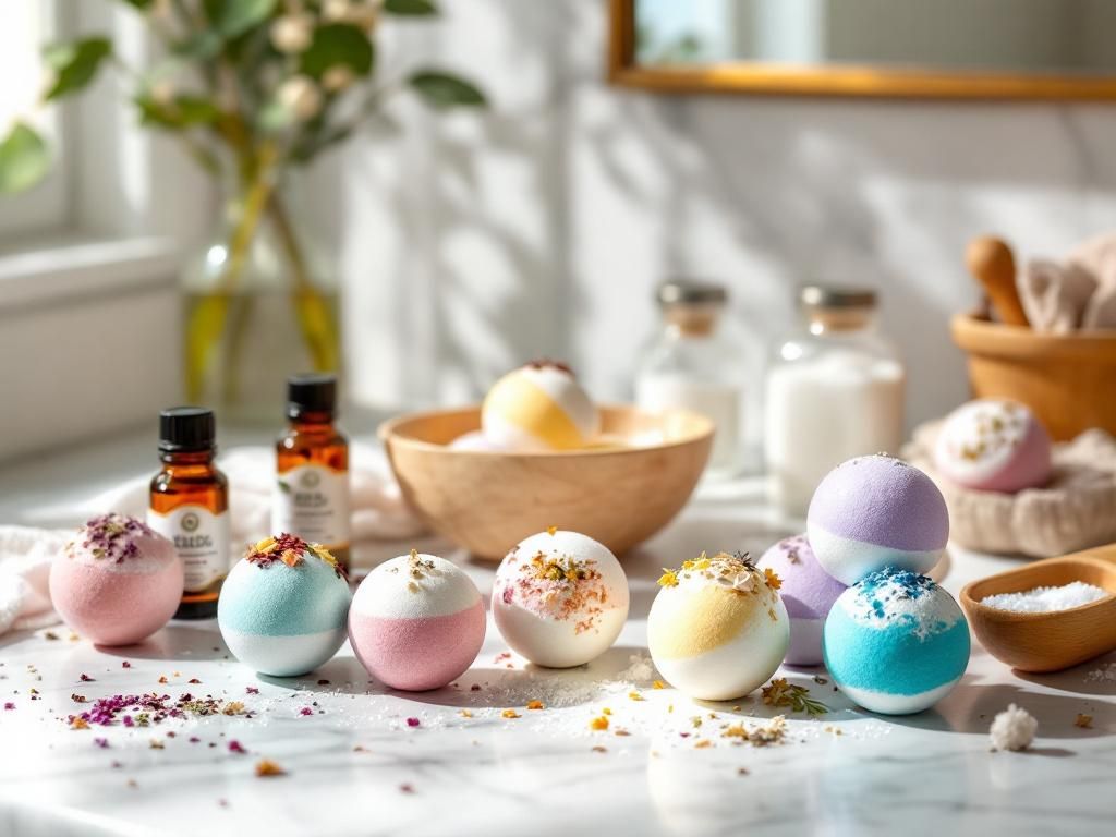 Premium CBD bath bomb product selection