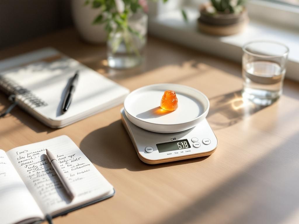 CBD gummy dosage measurement and tracking