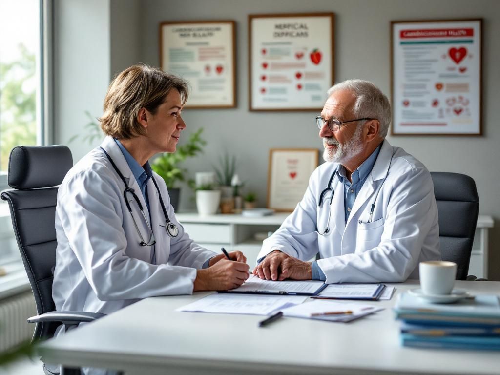 Doctor consulting patient about CBD heart benefits