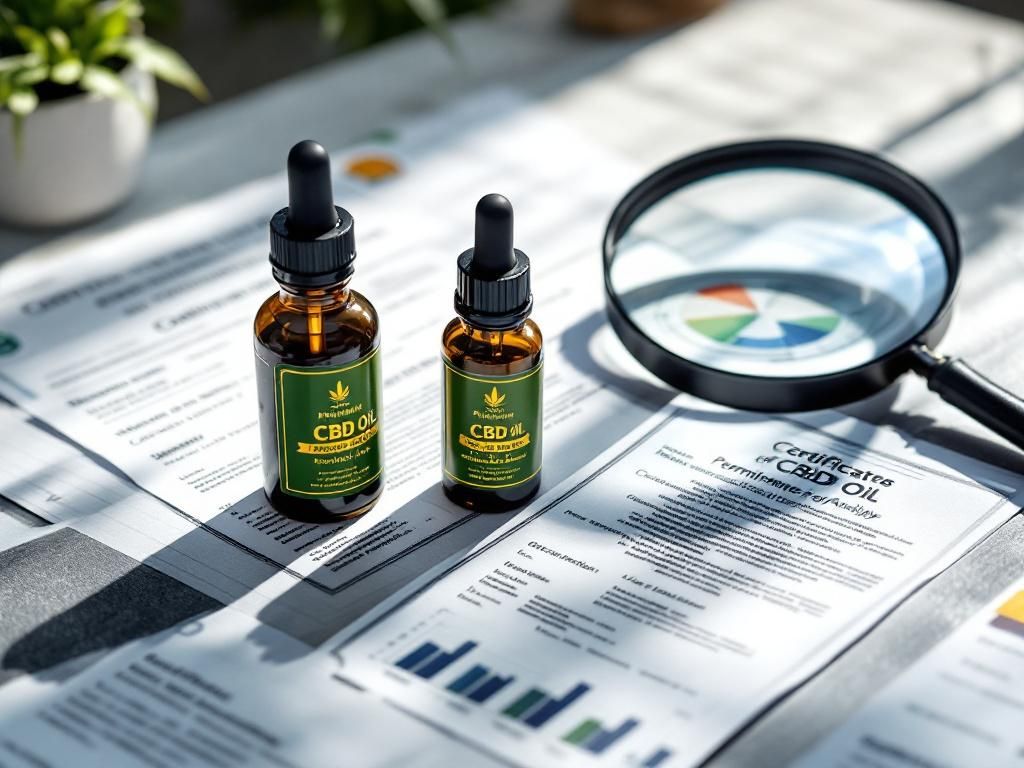 CBD oil quality certificates and documentation