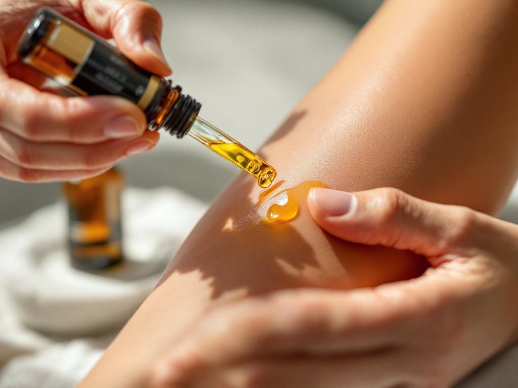 CBD oil topical application for skin health