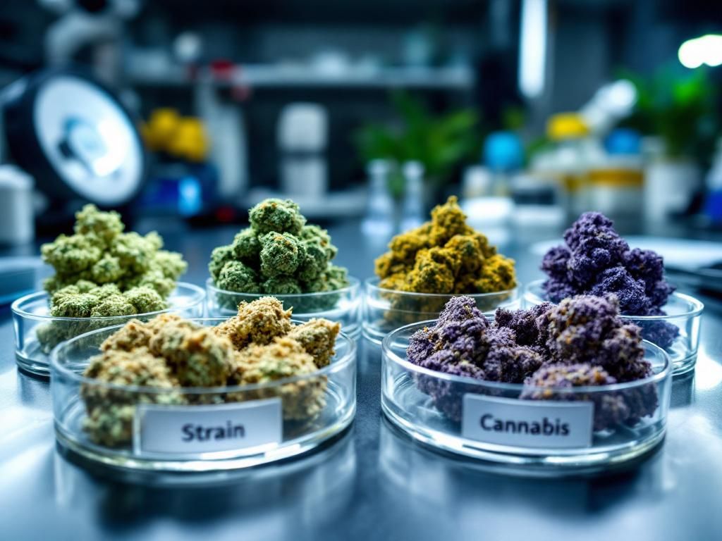 Different high CBD cannabis strain varieties