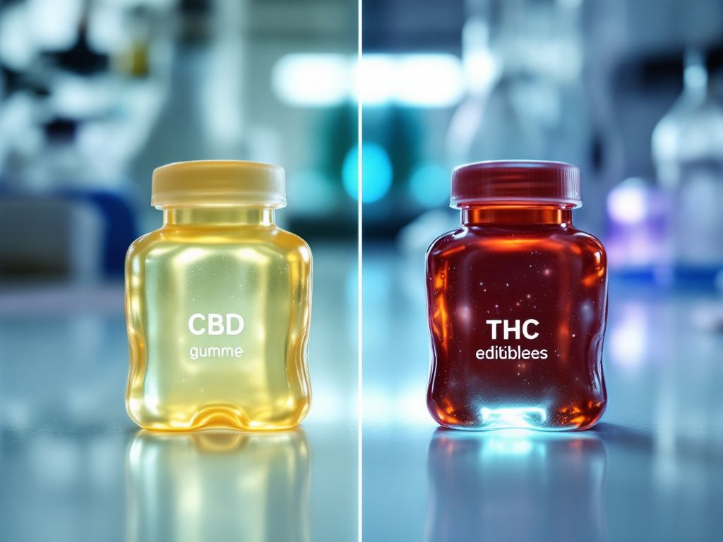 CBD and THC edibles scientific comparison